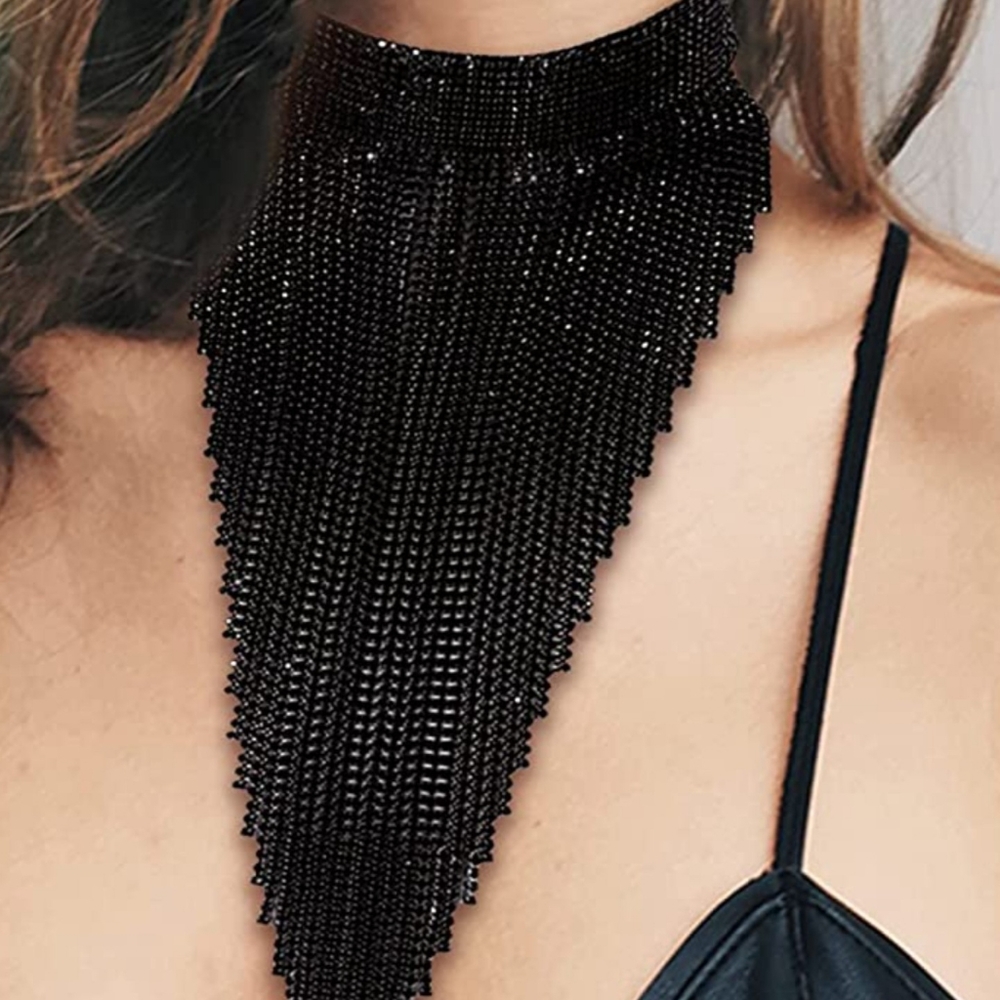 Rhinestone Statement Choker - image 2